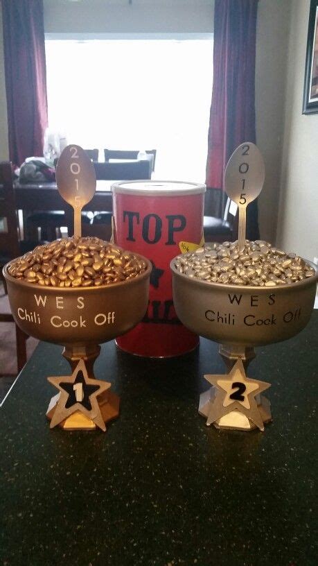 Chili cook off trophies. First and second place. #trophies # ...