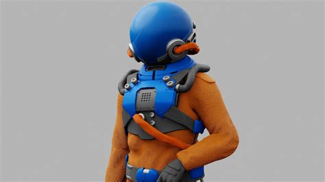 MARS COLONY SUITE rigged character 3D model | CGTrader