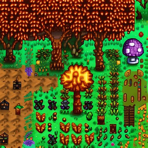 Mushroom Tree Stardew Valley Style · Creative Fabrica