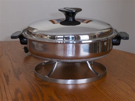 Gracious Lady Stainless Steel Electric Fry Pan Skillet Pedestal Base - Electric Skillets