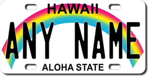 Personalized Hawaii License Plate for Bicycles, Kid's Bikes, Carts, Cars or Trucks - Teamlogo ...