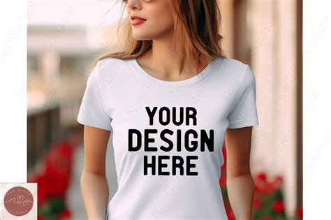 Bella Women Valentine T-Shirt Mockup 4 Graphic by NowGiftsBoutique · Creative Fabrica