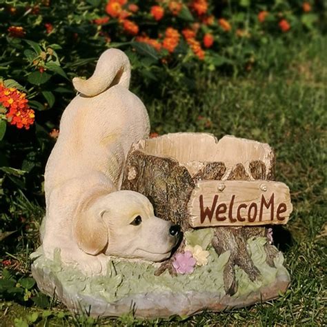 Large Dog Flowerpot, Unique Resin Statue for Garden, Villa Outdoor Dec – Paintingforhome