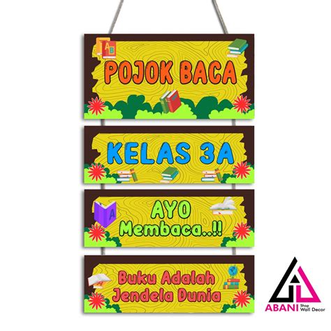 Jual Hiasan Dinding Kelas Pojok Baca Dekorasi Hiasan Kelas TK SD Pojok Baca Ukuran Besar ...