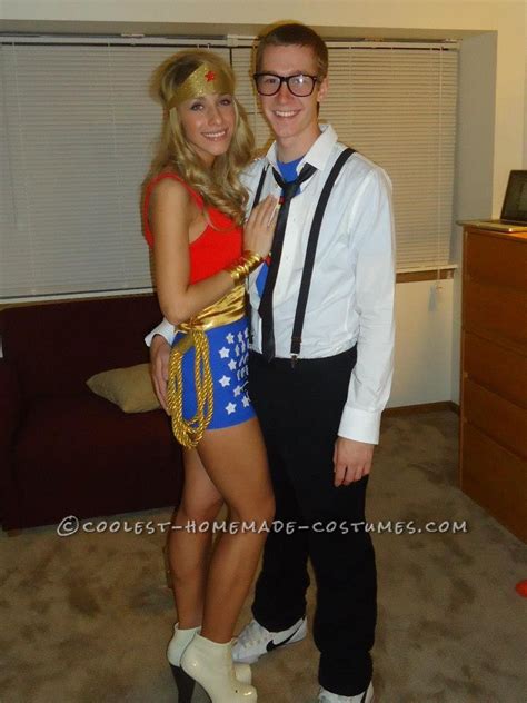 Cool Wonder Woman and Clark Kent Couple Costume