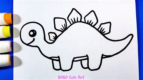 How to draw a dinosaur easy step by step - Mager Guys