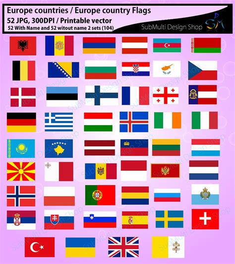 Printable Flags Of Europe