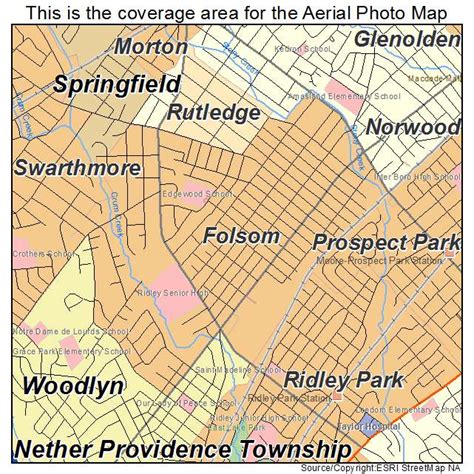 Aerial Photography Map of Folsom, PA Pennsylvania