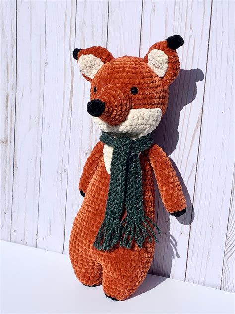 Fox Stuffed Animal Crochet Fox Plush Fox Stuffie Fox | Etsy