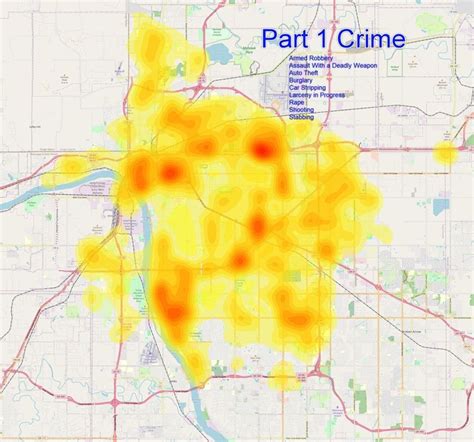 Police Release Map Detailing Serious Crimes Around Tulsa