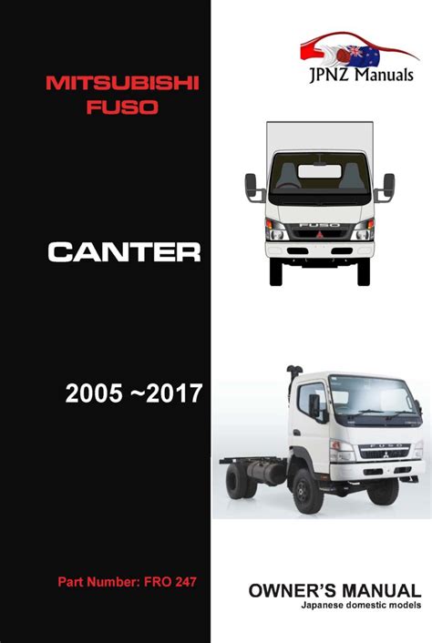 Mitsubishi Fuso - Canter Truck owners user manual in English 2005 - 2017