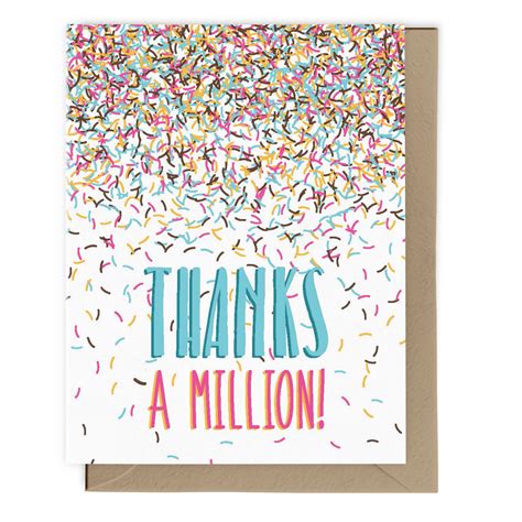 Thanks A Million Card | Cards, Thanks a million, Blank cards