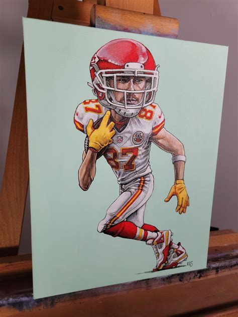 Original Travis Kelce painting — Paintin' Manning