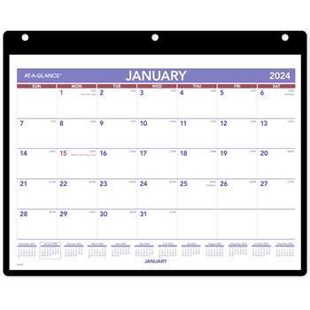 AT-A-GLANCE® Monthly Desk/Wall Calendar, 11" x 8 1/4", White, 2022 - WB Mason