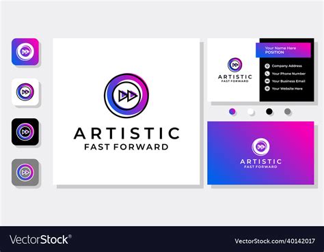 Fast forward logo Royalty Free Vector Image - VectorStock