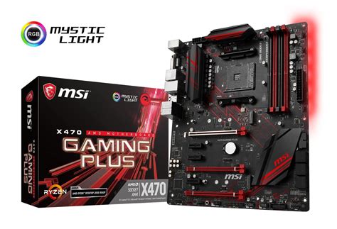 MSI X470 GAMING PLUS AMD X470 Ryzen Socket AM4 ATX Desktop Motherboard - Wootware