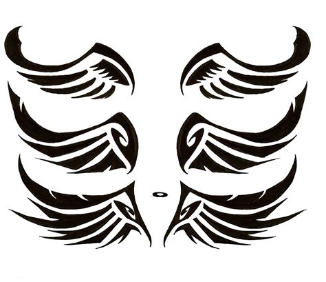 Simple Tribal Angel Wings - ClipArt Best