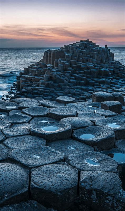 Download Giant's Causeway Sunset Sky Wallpaper | Wallpapers.com