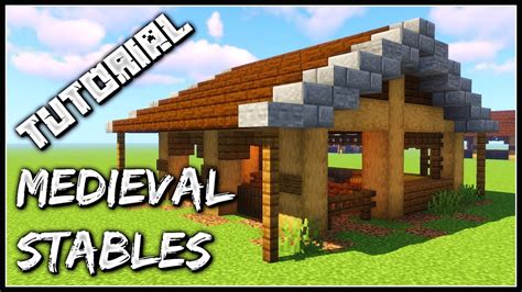 How To Build Medieval Stables | Minecraft Tutorial - YouTube