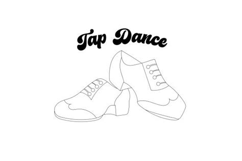 Tap Dance Shoes Line Art SVG Cut file by Creative Fabrica Crafts ...