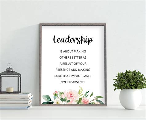 Leadership Printable Art Business Inspirational Prints | Etsy