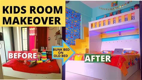 Pahal's Dream Room Makeover Before & After |Install BUNK BED for kids ...