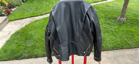 Vintage Men's Silver Hawk Black Leather Biker Jacket with thinsulate size44 | eBay