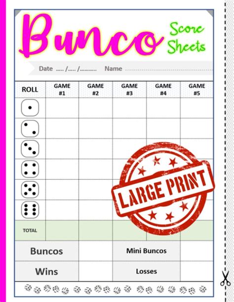 Printable Bunco Score Sheet - Fillable Form 2024