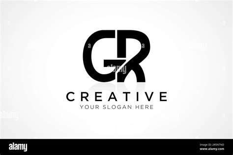 GR Letter Logo Design Vector Template. Alphabet Initial Letter GR Logo Design With Glossy ...