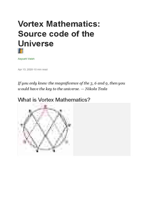 Vortex Mathematics | PDF | Soul | Universe