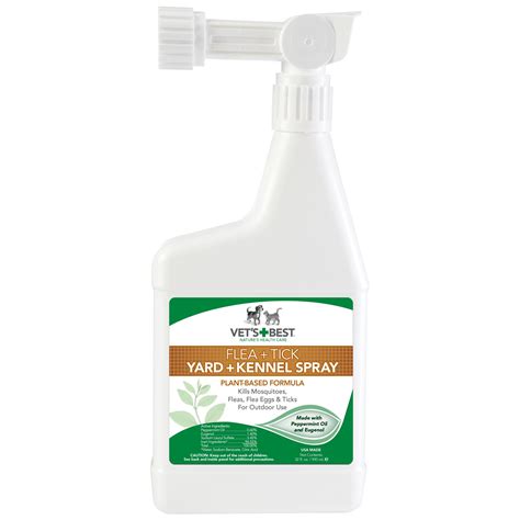 Amazon.com : Vet's Best Natural Flea and Tick Yard & Kennel Spray, 32 ...