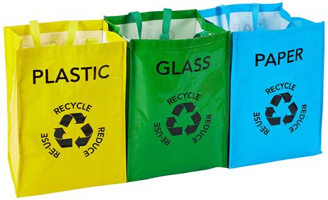 Buy Premier Housewares Recycling Bags / Recycling Bin / Plastic Glass Paper Recycling Bags with ...