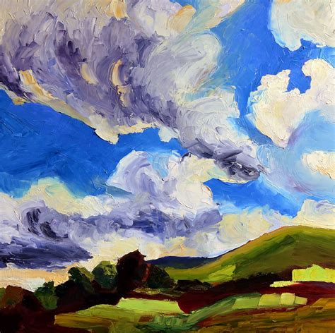 Modern Impressionist Artist Loralee Chapleau Spring Sky 36 x 36 oil on canvas | Sky art ...