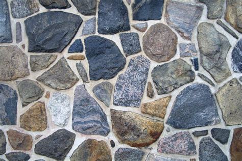 Fieldstone Rock Pattern Wall Texture Natural Stones Home Facade Stock Image - Image of cement ...