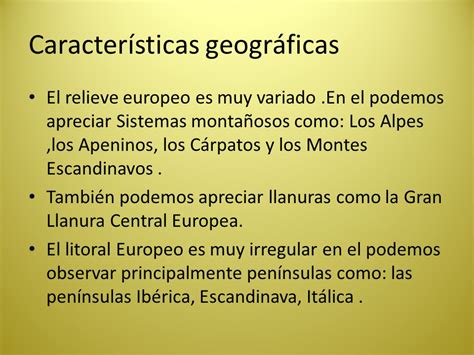 Cuadros sinópticos sobre características geográficas de Europa | Cuadro Comparativo