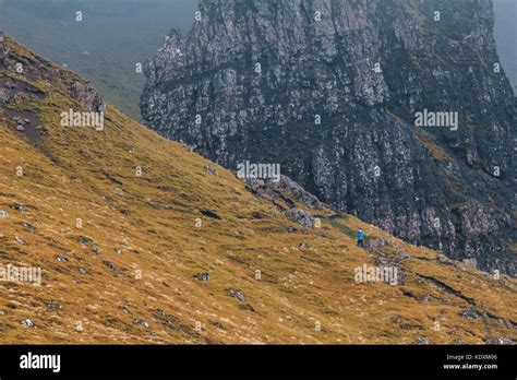 Mountain hiking, path to a Old Man of storr - Scotland Stock Photo - Alamy