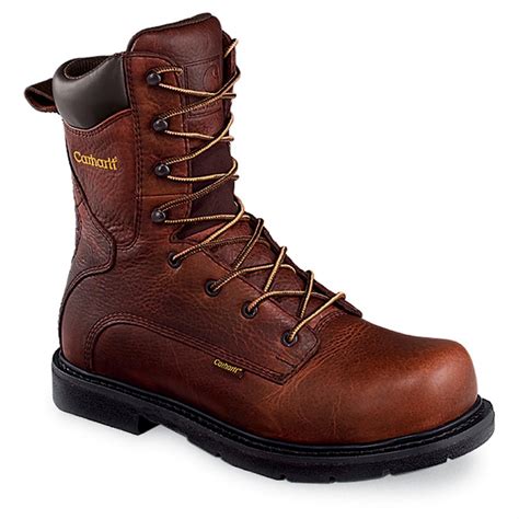 Men's Carhartt® 3708 8" Steel Toe Work Boot, Brown - 147927, Work Boots ...