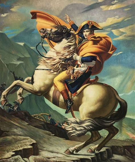 Jacques-Louis David - Napoleon Crossing the Alps - Oil Painting ...