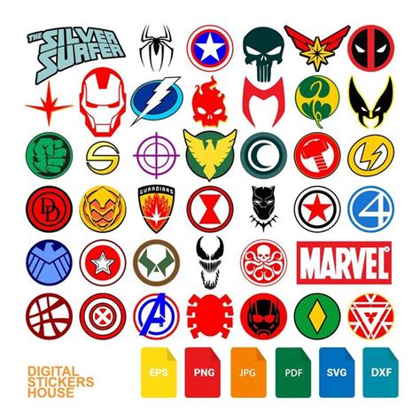 40 Marvel Super Hero Logo SVG Clipart and Cricut Degigns | Etsy | Hero ...