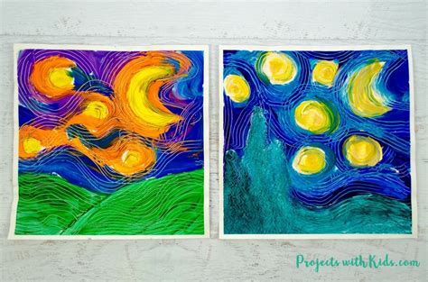 Paint a Stunning Van Gogh Masterpiece Using Forks - Projects with Kids