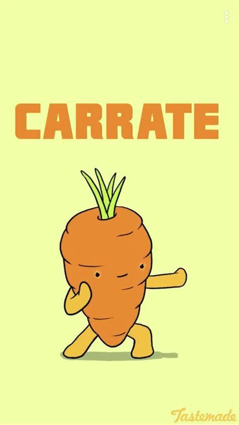 Carrate! - by Tastemade | Funny food puns, Funny puns, Funny food memes