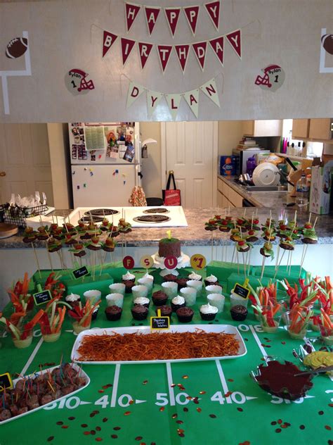 Pin by Rachel Dodrill on Dylan's 1st Birthday | Football birthday party ...