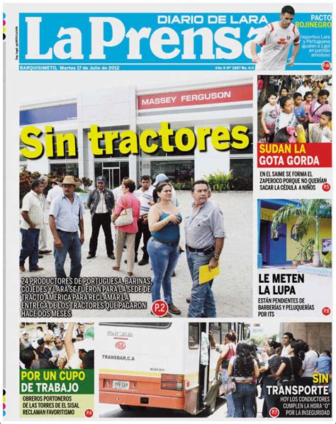 Diario LA PRENSA de Lara 17 de Julio 2012