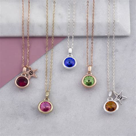 Birthstone Necklace Christmas Gift By J&S Jewellery