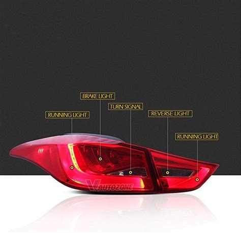 VLAND Led Taillights For Hyundai Elantra 2011-2013 Rear Tail Light ...