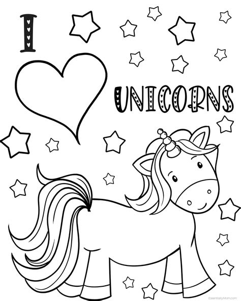 Unicorn Coloring Pages For Kids Free Printable – NBKomputer