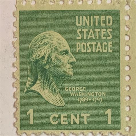 George Washington 1 cent Green Stamps 2 each | Etsy