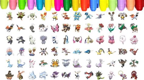 Coloring all Generation 6 Pokemon X & Y - YouTube