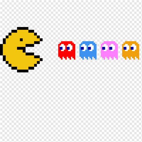 Ilustración de píxeles de pacman sobre un fondo azul, pac-man pixel art ...