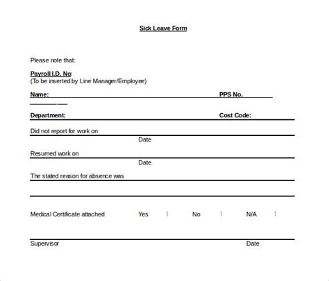 FREE 13+ Sample Medical Leave Forms in PDF | MS Word